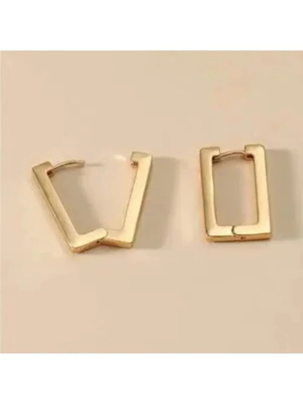 Gold Geometric Bar Earrings